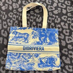 Christian Dior Beauty Dioriviera Straw Tote Bag